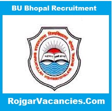 BU Bhopal Recruitment