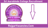 Sri Aurobindo College Recruitment