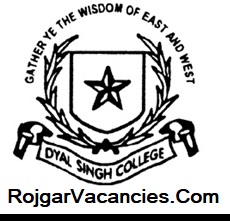 Dyal Singh Evening College Recruitment