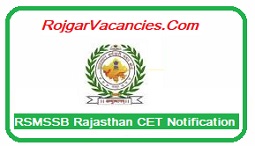 RSMSSB Rajasthan CET Notification