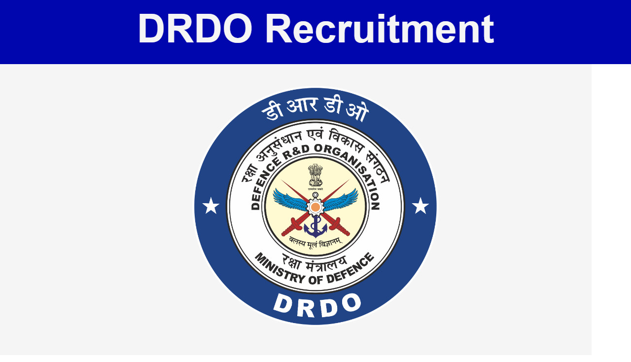 DRDO Recruitment 2024